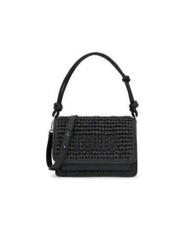 Medium black Audree Rafia shoulder bag black