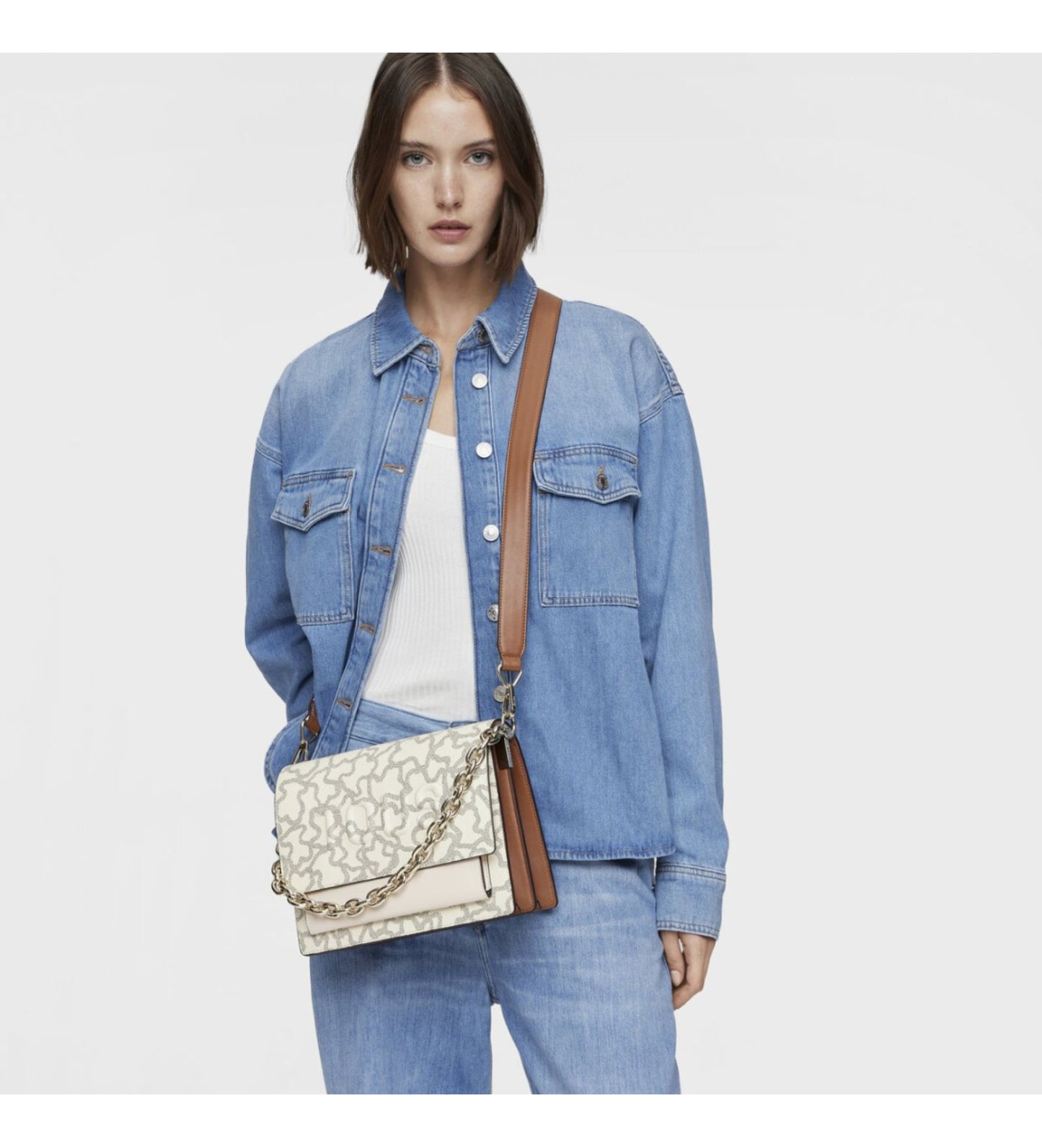 M. Audree Chain K Icon Beige Bag