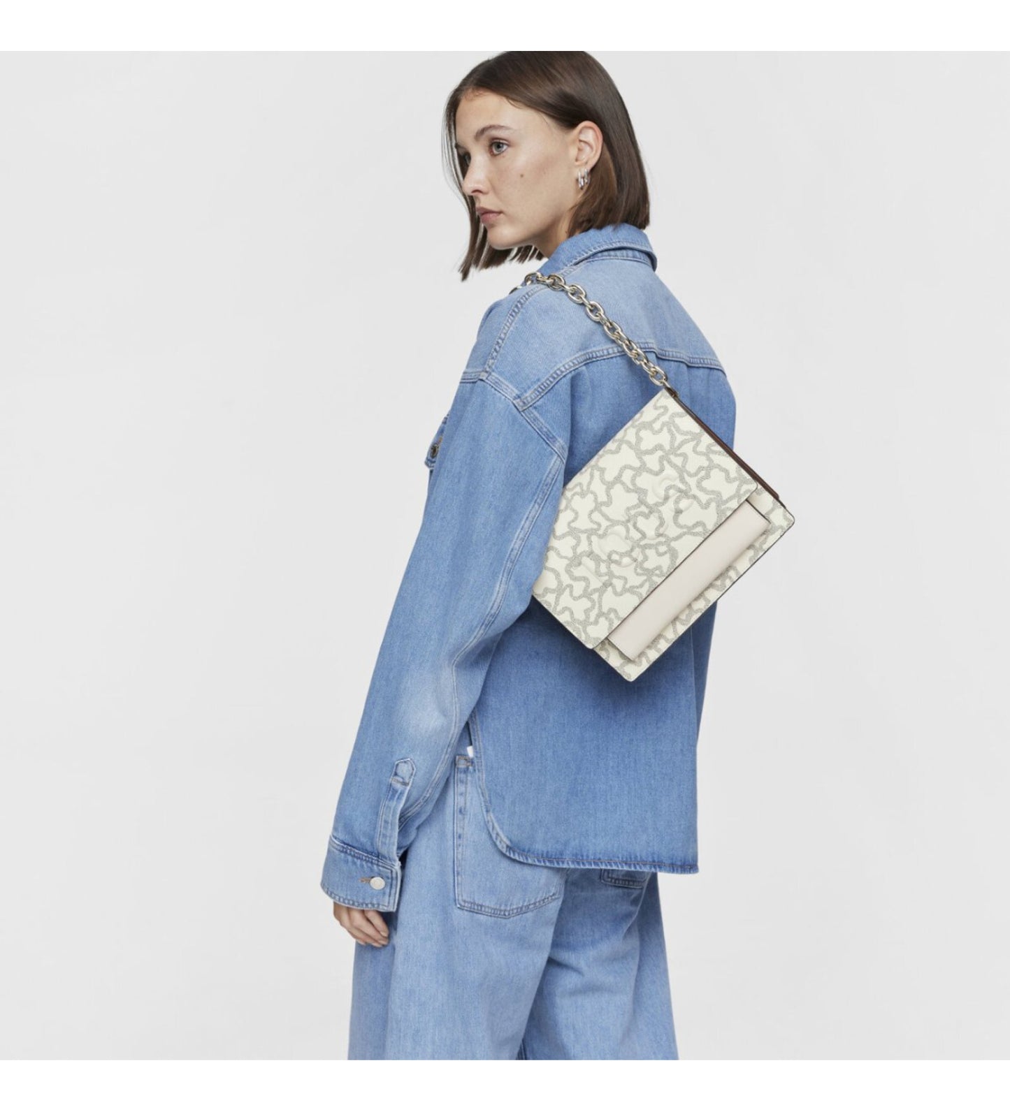 M. Audree Chain K Icon Beige Bag
