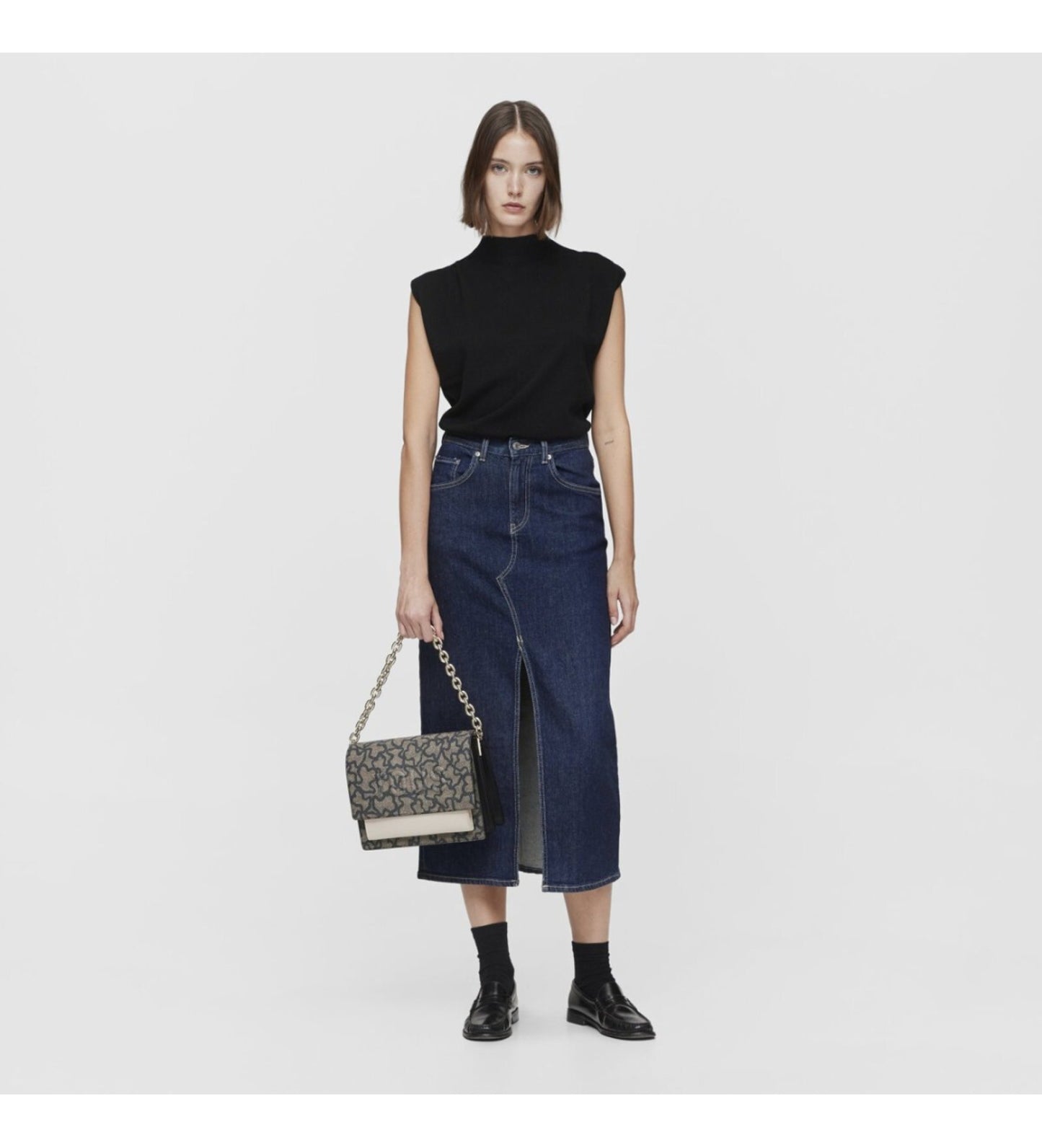 M. Audree Chain K Icon grey shoulder bag