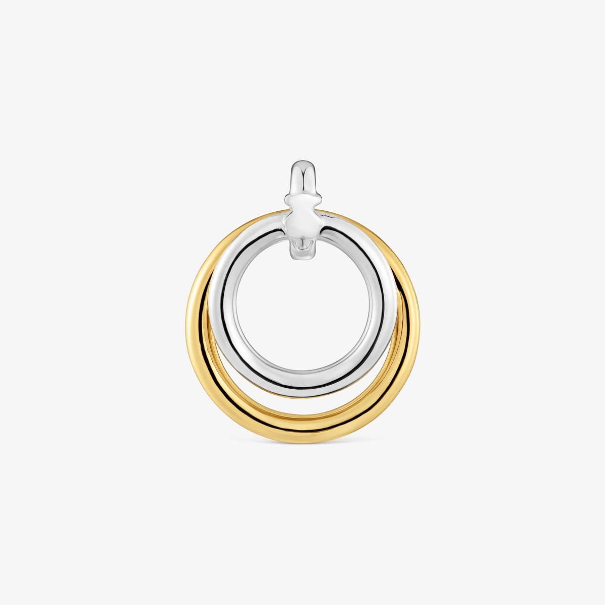 Two-tone Double hoop pendant Straight