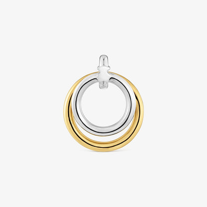 Two-tone Double hoop pendant Straight