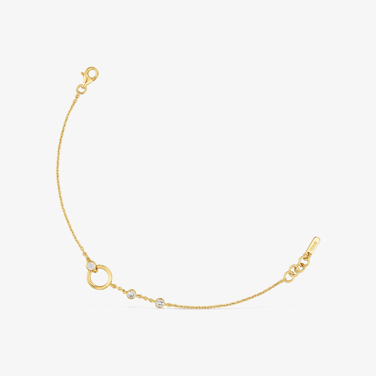 Bracelet with  vermeil and laboratory-grown diamonds Straight LGD