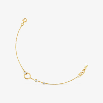 Bracelet with  vermeil and laboratory-grown diamonds Straight LGD