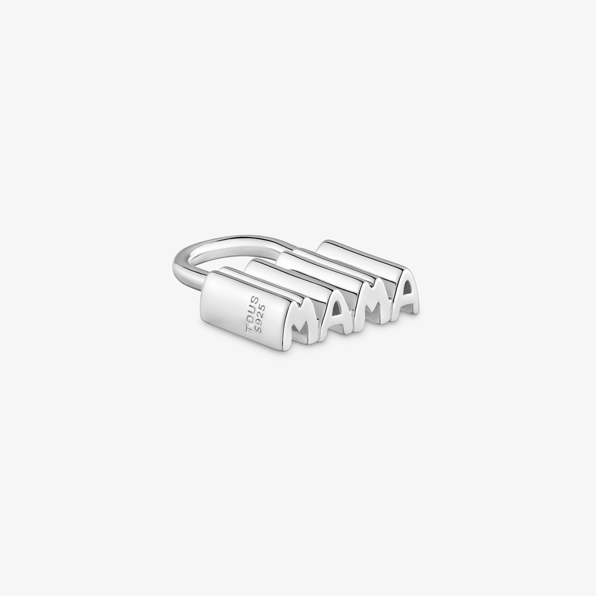 Silver padlock motif Pendant Mama