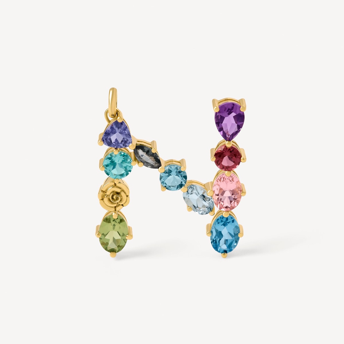 Letter N Pendant with gemstones TOUS ATELIER
