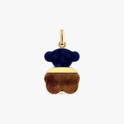 Pendant with vermeil, sodalite and tiger’s eye Sweet Dolls