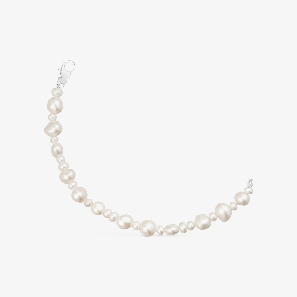 Silver Bracelet with large cultured pearls Sweet Dolls