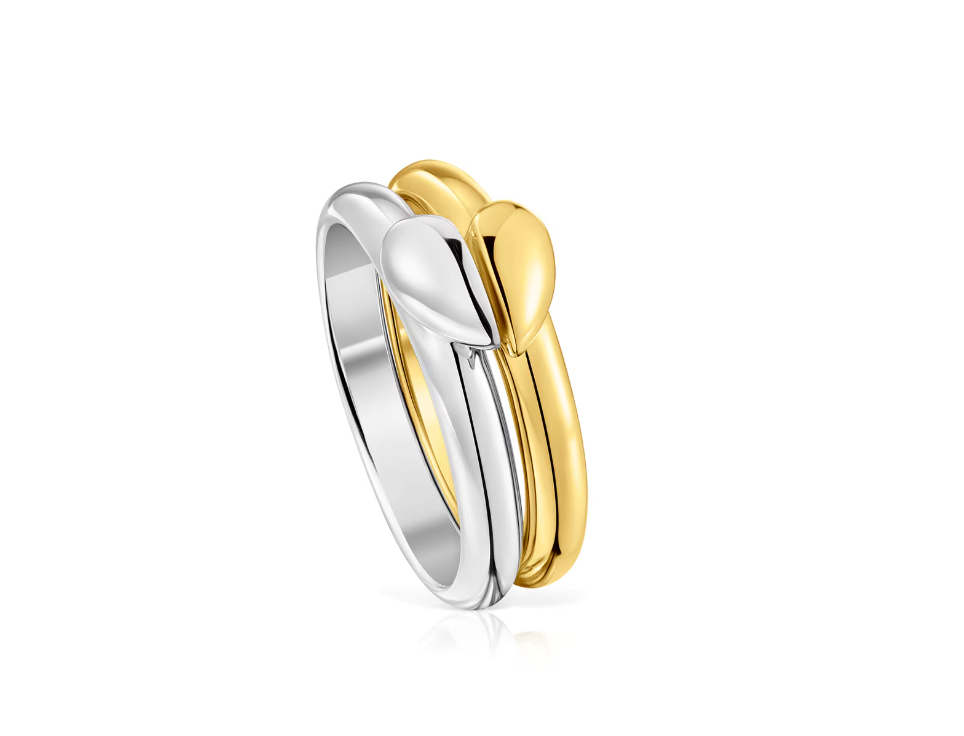 Set small two-tone heart Rings My Other Half