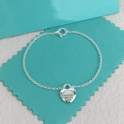 Set of Tiffany & Co. Return to Tiffany Small Heart  Stud Earrings Silver Necklace earring bracalet