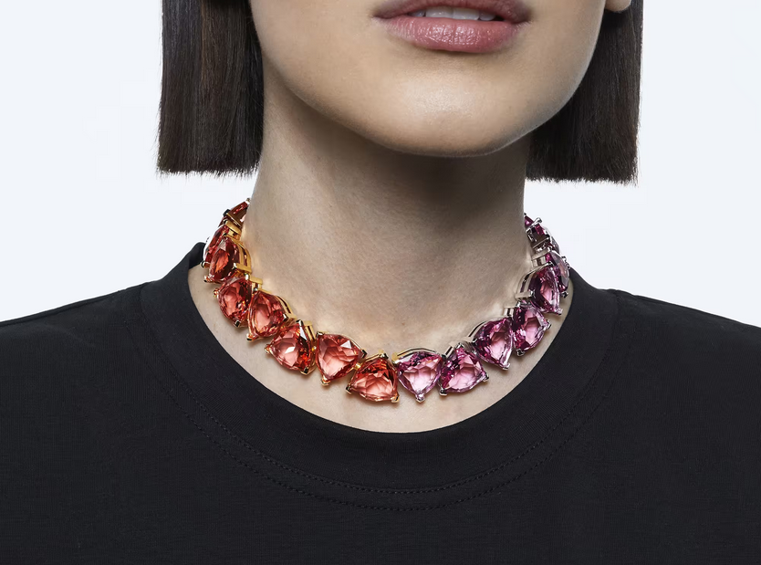Millenia necklace Triangle Multicolored Mixed metal finish