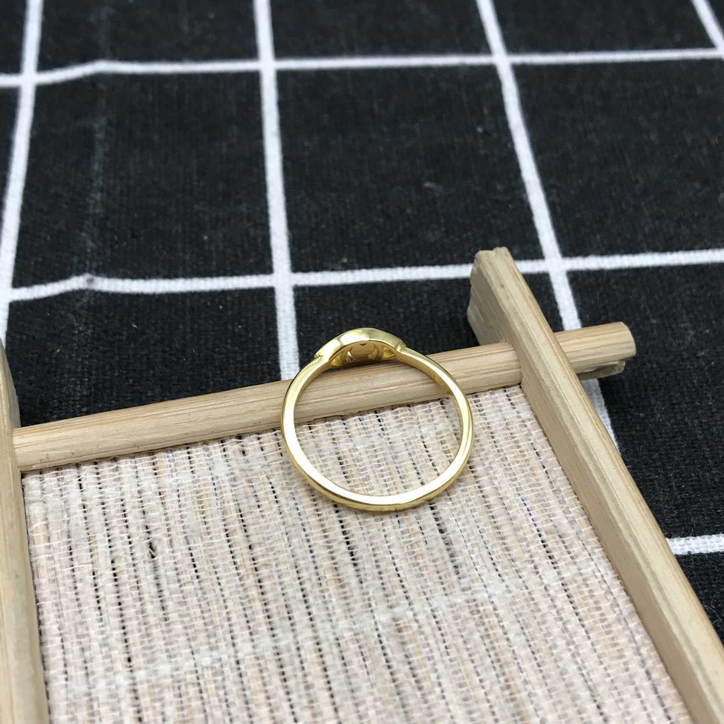 Good Vibes eye Ring with  Bear motif