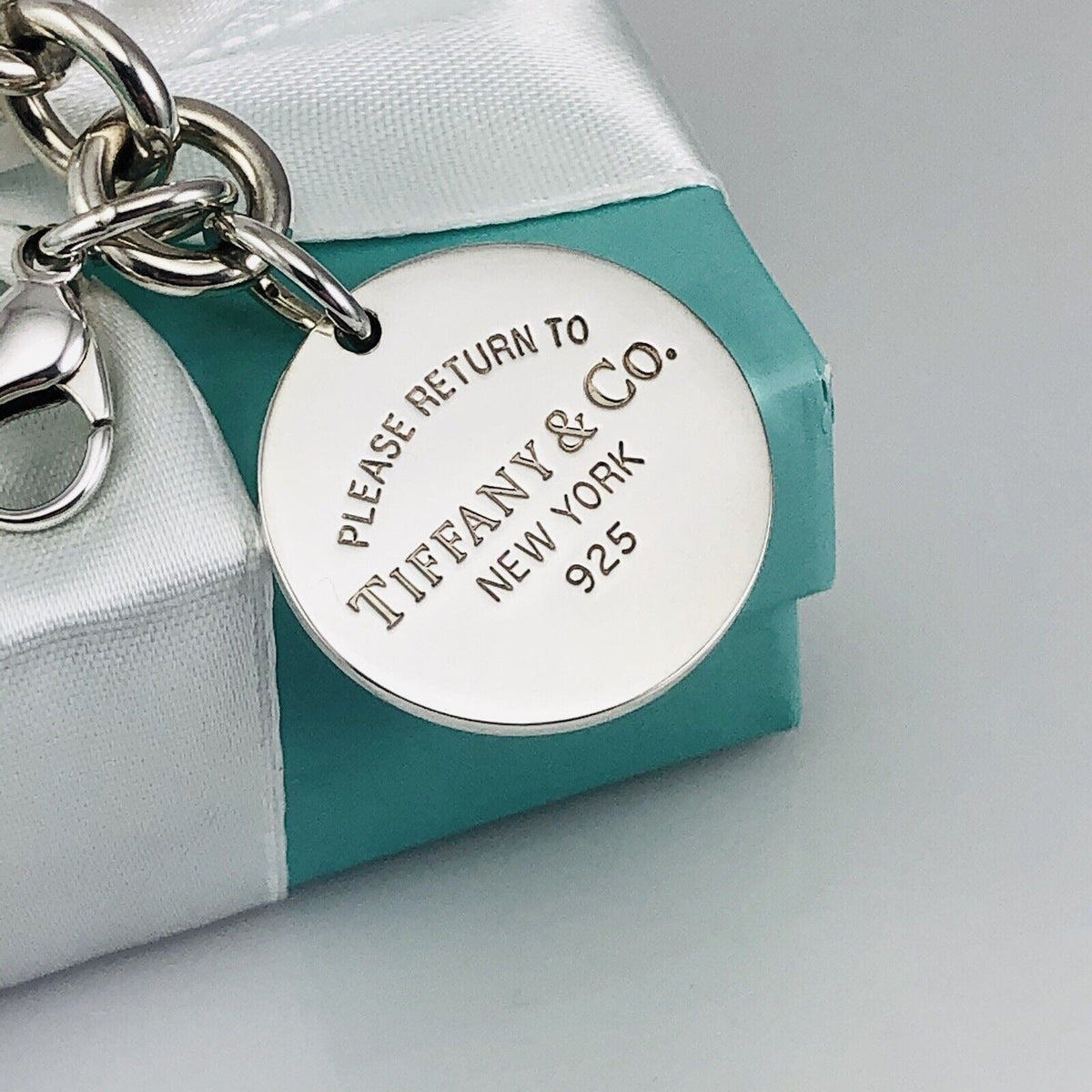 Please Return to Tiffany & Co Round Tag Charm Bracelet