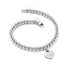 Return to Tiffany® Pink Mini Heart Bead Bracelet in Silver with a Diamond, 4 mm