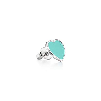 Return to Tiffany® Earrings in Silver with Tiffany Blue® and a Diamond, Mini