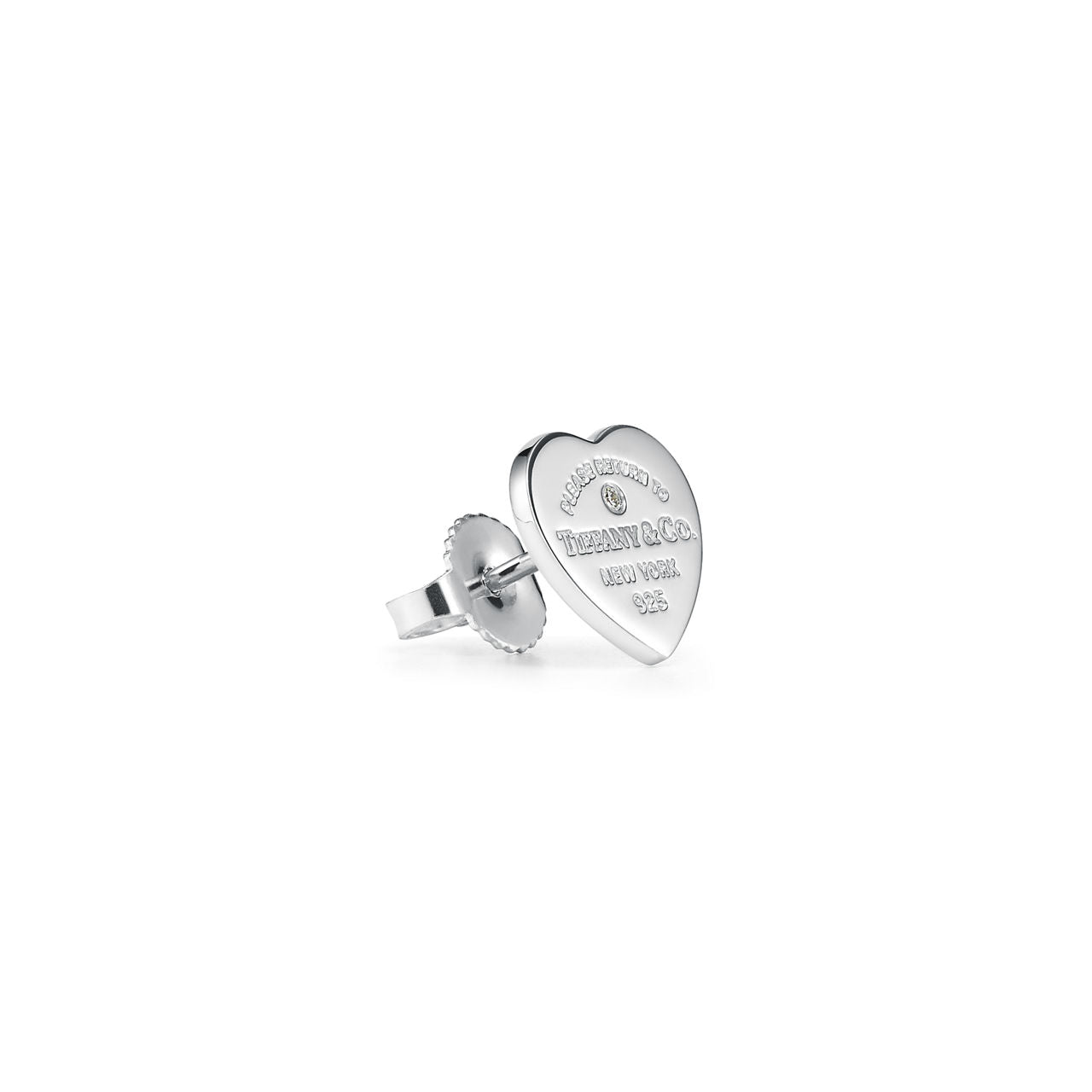 Return to Tiffany® Earrings in Silver with Tiffany Blue® and a Diamond, Mini
