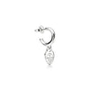 Return to Tiffany® Hoop Earrings in Sterling Silver with Diamonds, Mini