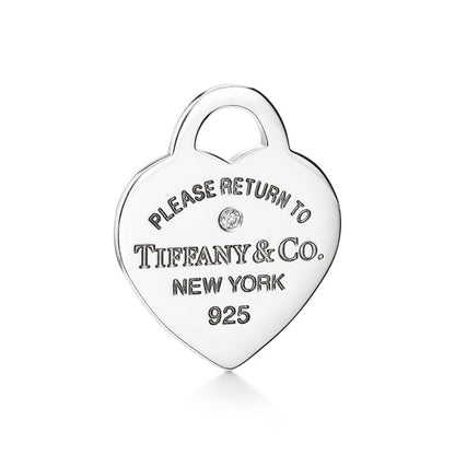 Return to Tiffany® Hoop Earrings in Sterling Silver with Diamonds, Mini