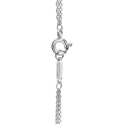 Return to Tiffany® Heart Double Chain Bracelet in Silver with a Diamond, Small