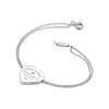 Return to Tiffany® Heart Double Chain Bracelet in Silver with a Diamond, Small