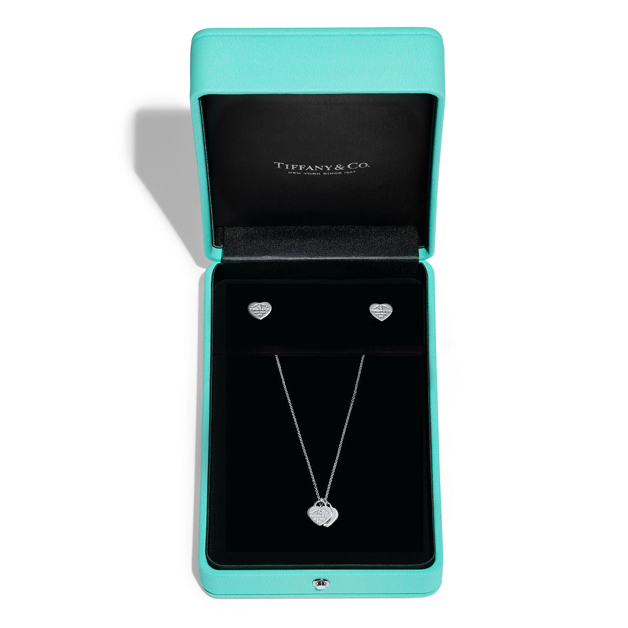 Return to Tiffany® Heart Pendant and Earrings Set, Limited Edition in Silver with Diamonds, Mini
