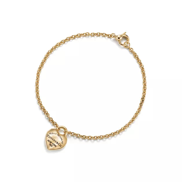 Return to Tiffany® Full Heart Bracelet in Yellow Gold