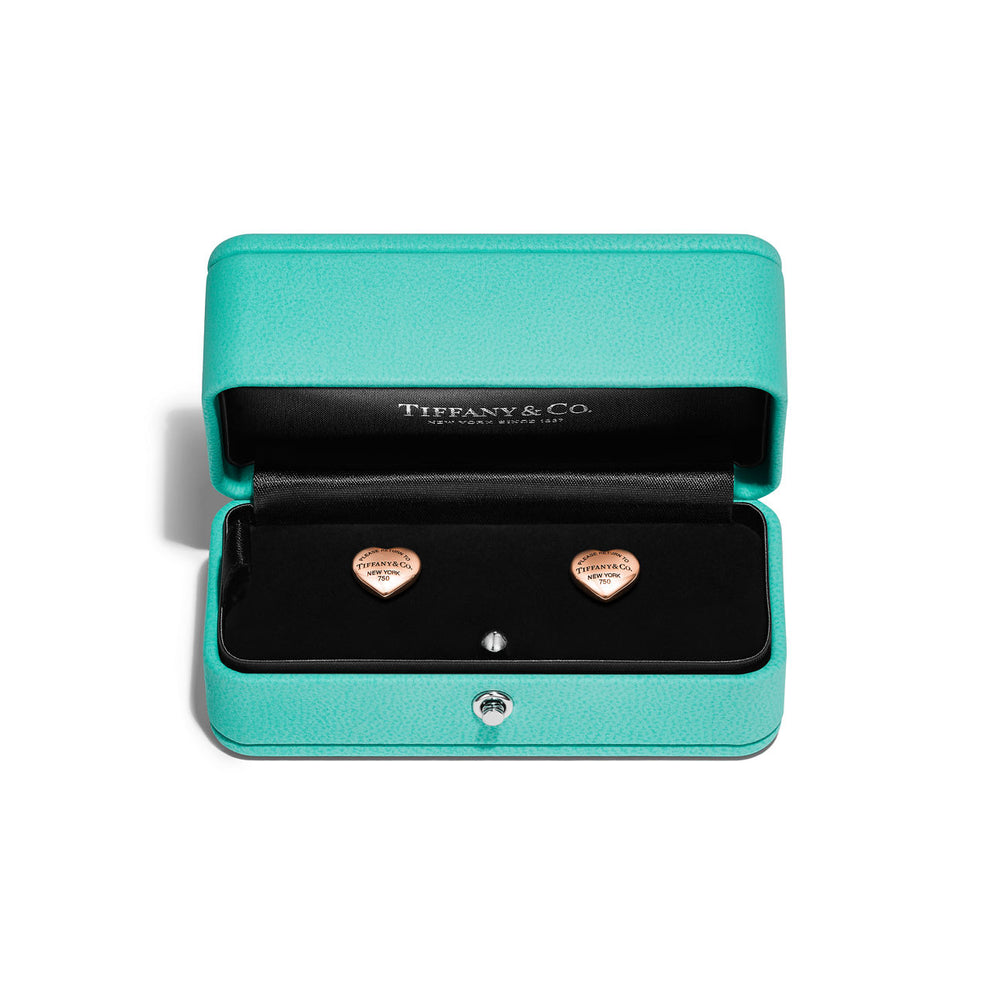 Tiffany & Co. Return to Tiffany Full Heart 18K Rose Gold Mini Earrings