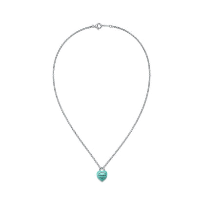 Return to Tiffany® Full Heart Pendant in Sterling Silver with Tiffany Blue®