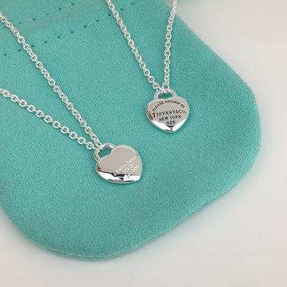 Set of Tiffany & Co. Return to Tiffany Small Heart  Stud Earrings Silver Necklace earring bracalet
