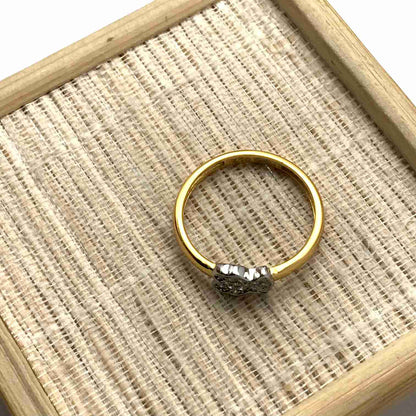 Yellow and White  Gen Ring with  Bear motif