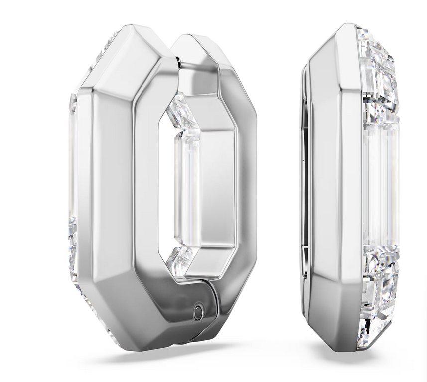 Lucent hoop earrings Octagon shape Small