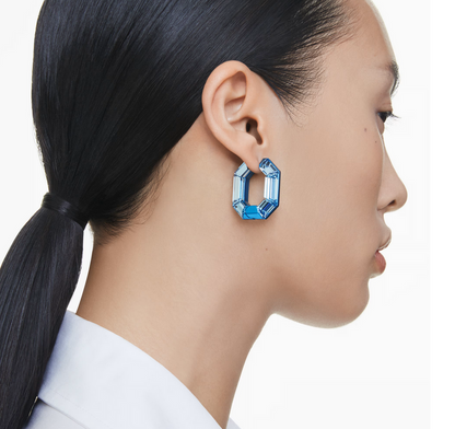 Lucent hoop earrings Octagon shape Small