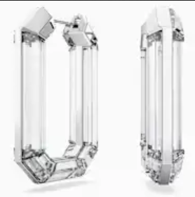 Lucent hoop earrings Statement Octagon shape