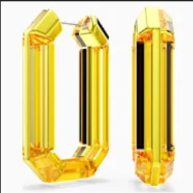 Lucent hoop earrings Statement Octagon shape