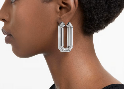 Lucent hoop earrings Statement Octagon shape
