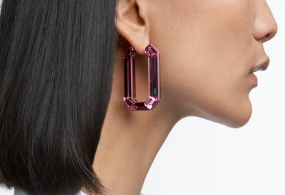 Lucent hoop earrings Statement Octagon shape