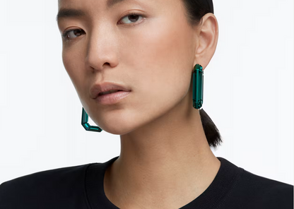 Lucent hoop earrings Statement Octagon shape