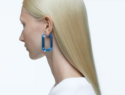 Lucent hoop earrings Statement Octagon shape