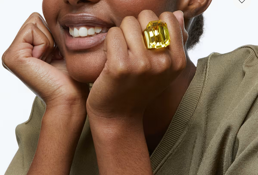 Lucent cocktail ring Octagon cut