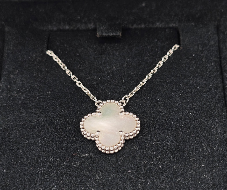 Van Cleef & Arpels Vintage Alhambra Pendant Necklace  Mother of Pearl