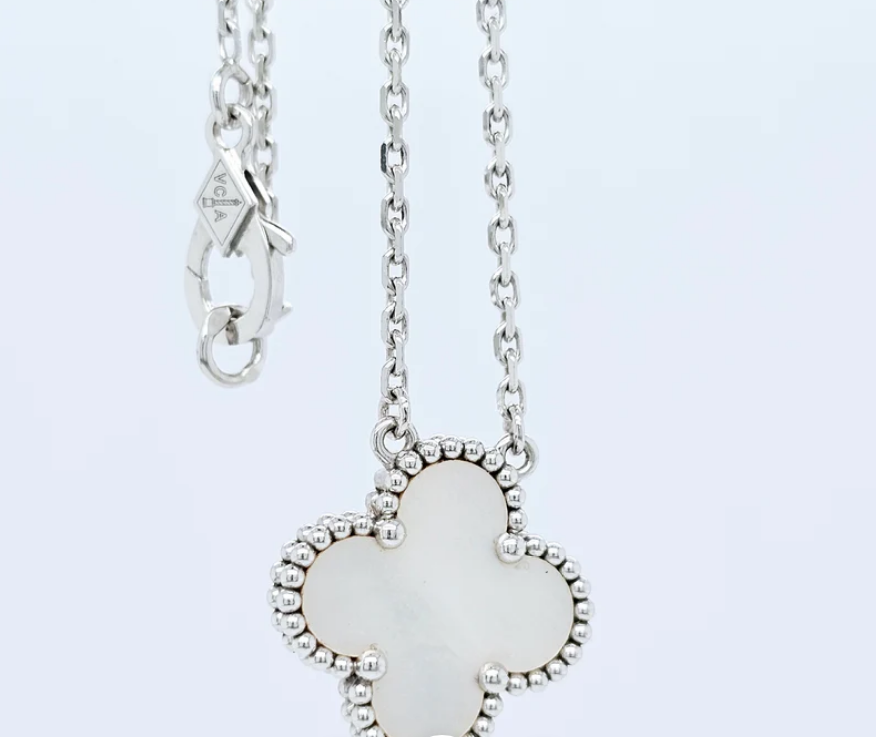 Van Cleef & Arpels Vintage Alhambra Pendant Necklace  Mother of Pearl