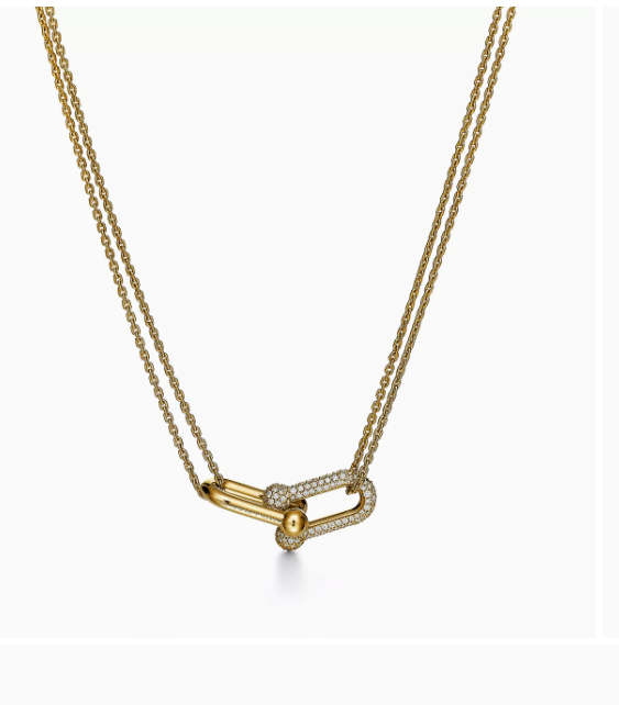 Tiffany HardWear Large Double Link Pendant in Yellow Gold