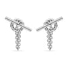 DY Mercer® Bold Toggle Chain Stud Earrings in Sterling Silver, 50.4mm