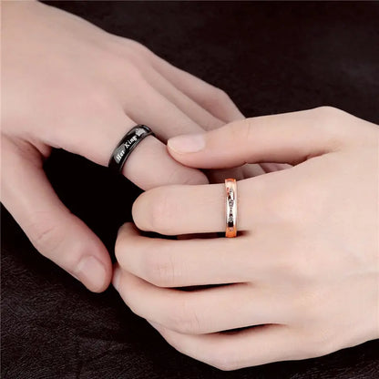 Fashion Couple Rings Her King His Queen Statement Ring Romantic Zircon Crown Ring Anniversary Wedding Band Jewelry Gifts