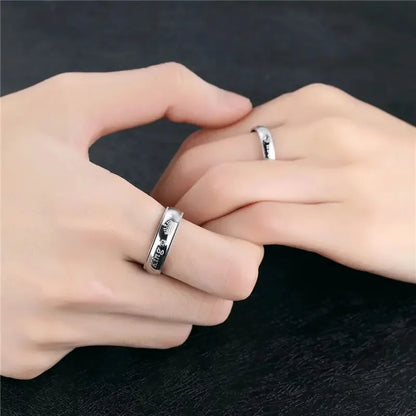 Couple Rings Her King His Queen Statement Rings Zircon Crown Ring Romantic Anniversary Wedding Band Ring