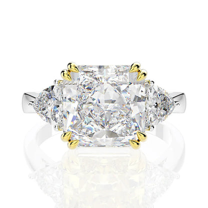 10*10MM Crushed Ice High Carbon Diamond Ring 100%-S925 Silver Ladies Jewelry Wedding Party Crystal Gift