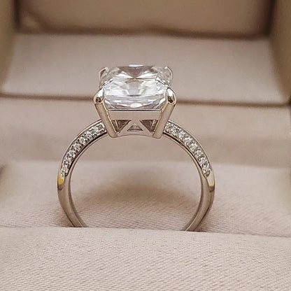 Super Flash 9x11MM Moissanite Ring 5ct Radiation Laboratory Diamond Wedding Engagement Rings S925 Silver Jewelry Certificate