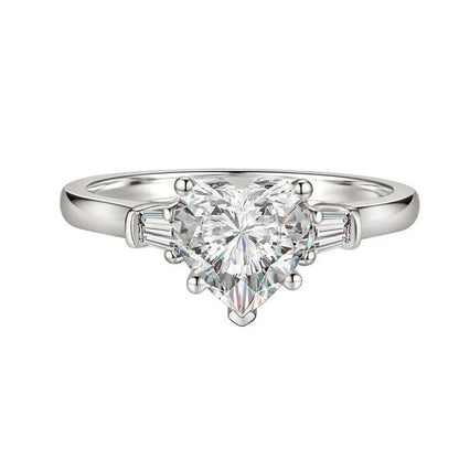 Luomansi S925 Romantic Heart Ring 1CT Pink Moissanite with Certificate Senior Female Jewelry Anniversary Party Gift