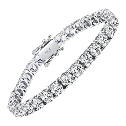 Luxury 4MM Tennis Bracelet for Women Men Full Moissnaite Laboratory Diamond S925 Silver Wedding Jewelry with Certificate