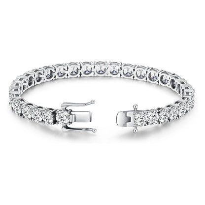 Luxury 4MM Tennis Bracelet for Women Men Full Moissnaite Laboratory Diamond S925 Silver Wedding Jewelry with Certificate